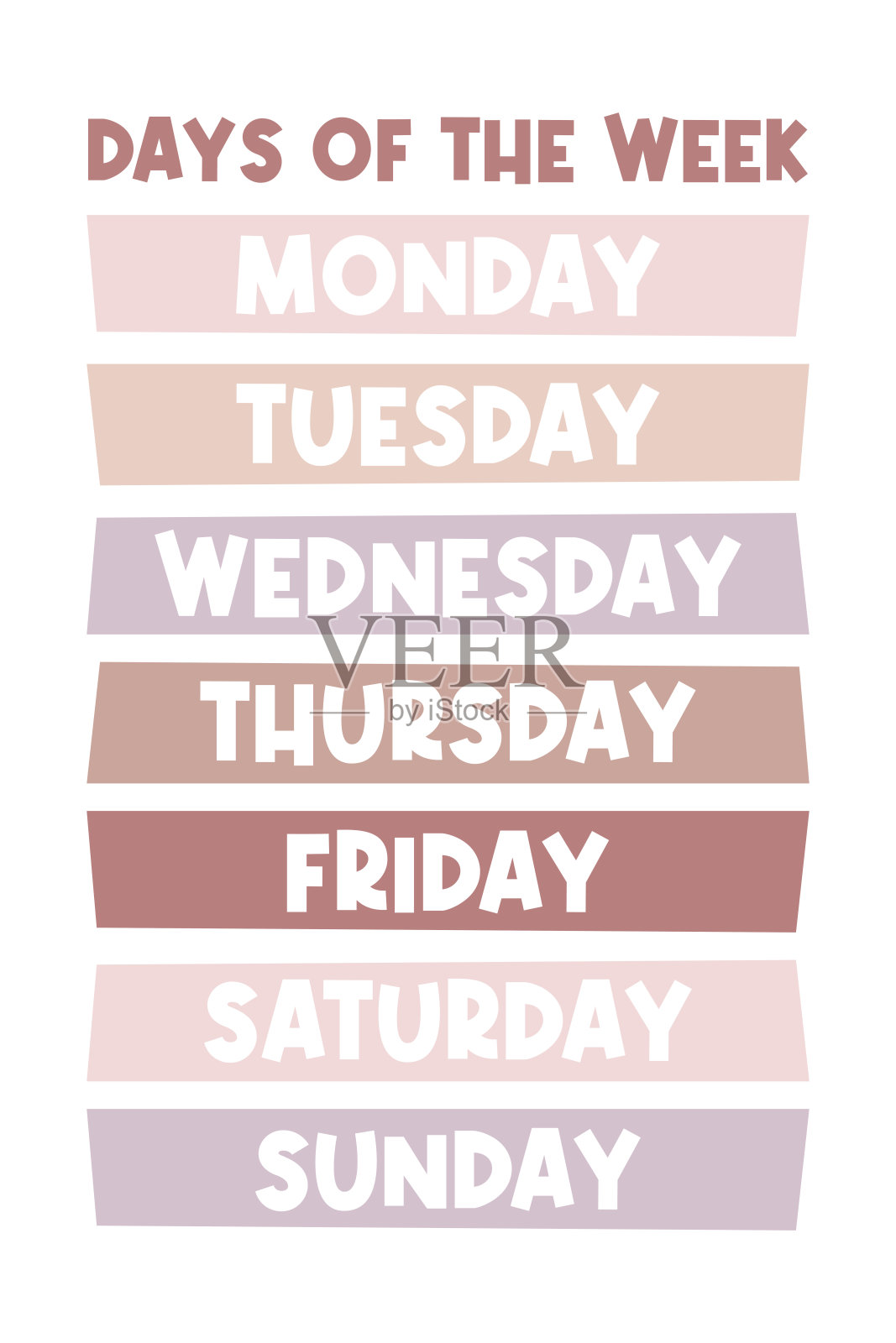 每周教育墙艺术海报的日子插画图片素材