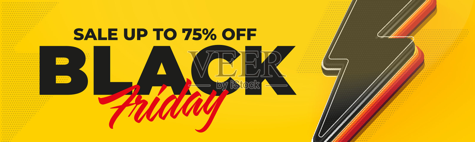 黑色星期五限时抢购，折扣高达75%设计元素图片