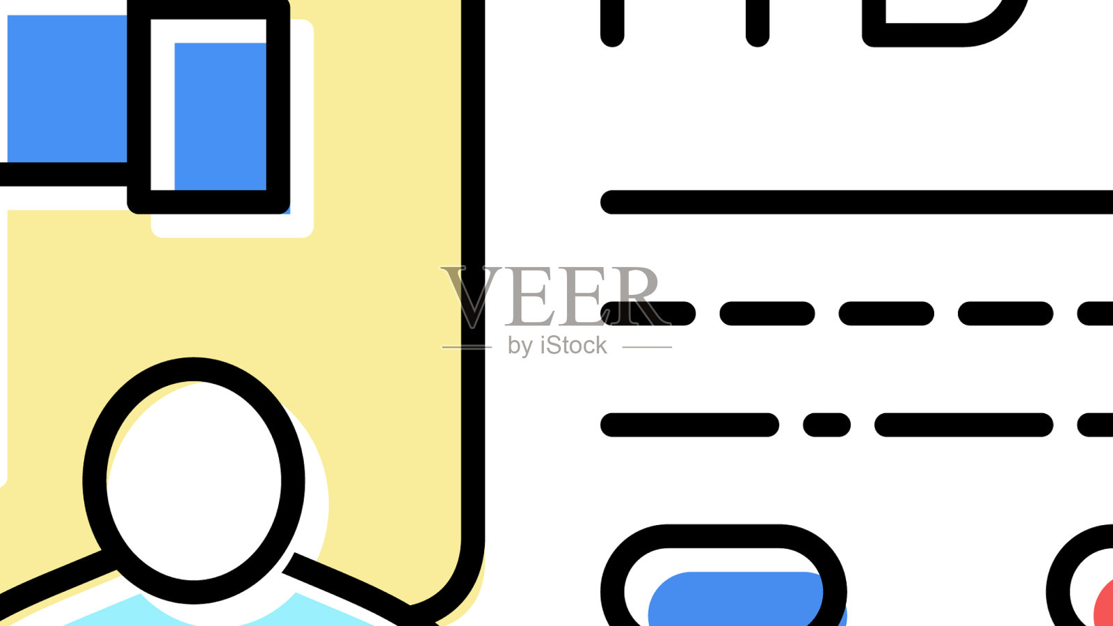 在线课程英文彩色图标图标素材