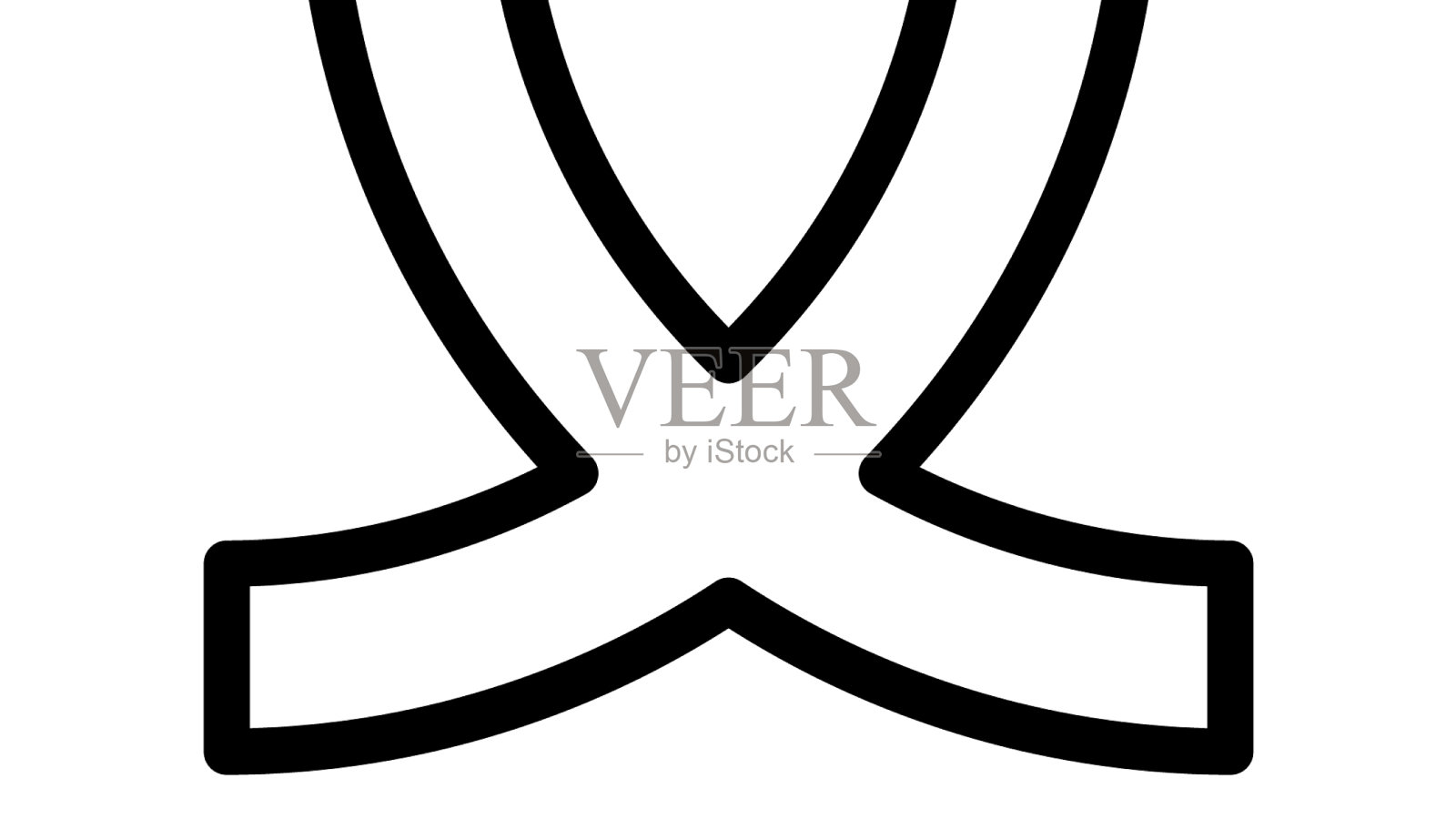 交通标志方向道路轮廓图标线条艺术插画图片素材