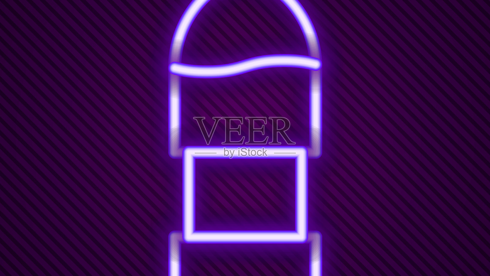 发光的霓虹灯线瓶水图标孤立上插画图片素材