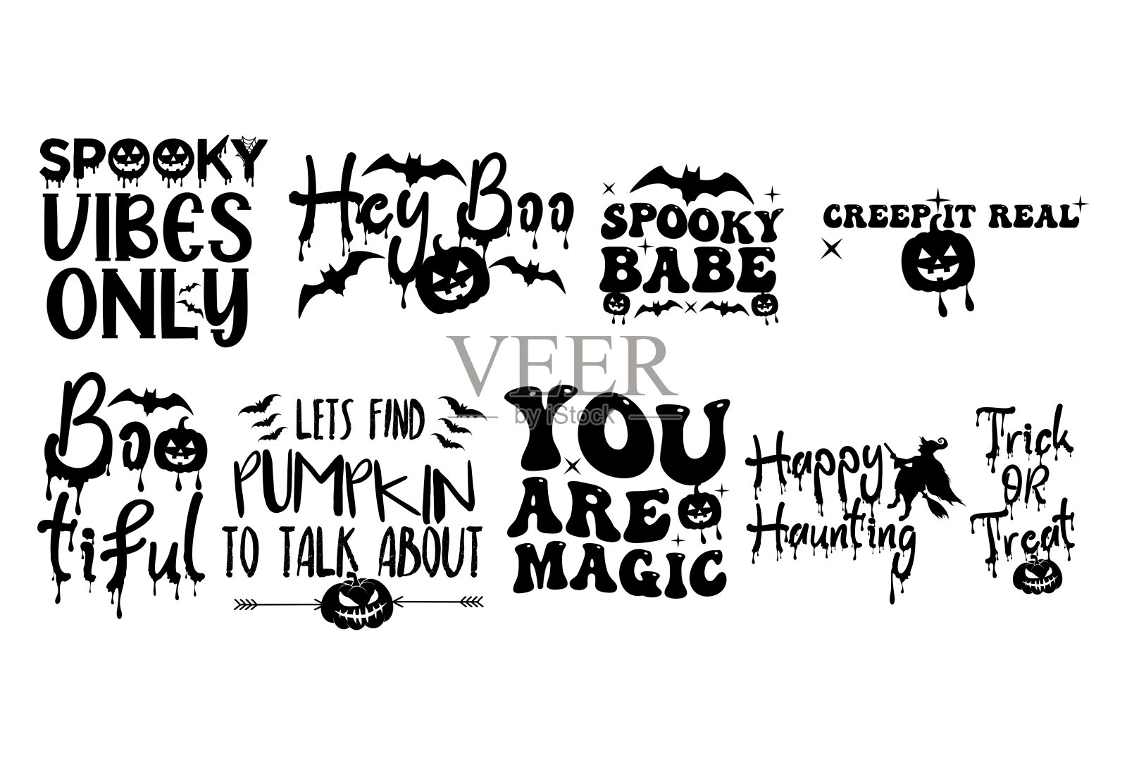 万圣节快乐日引言矢量设计插画图片素材