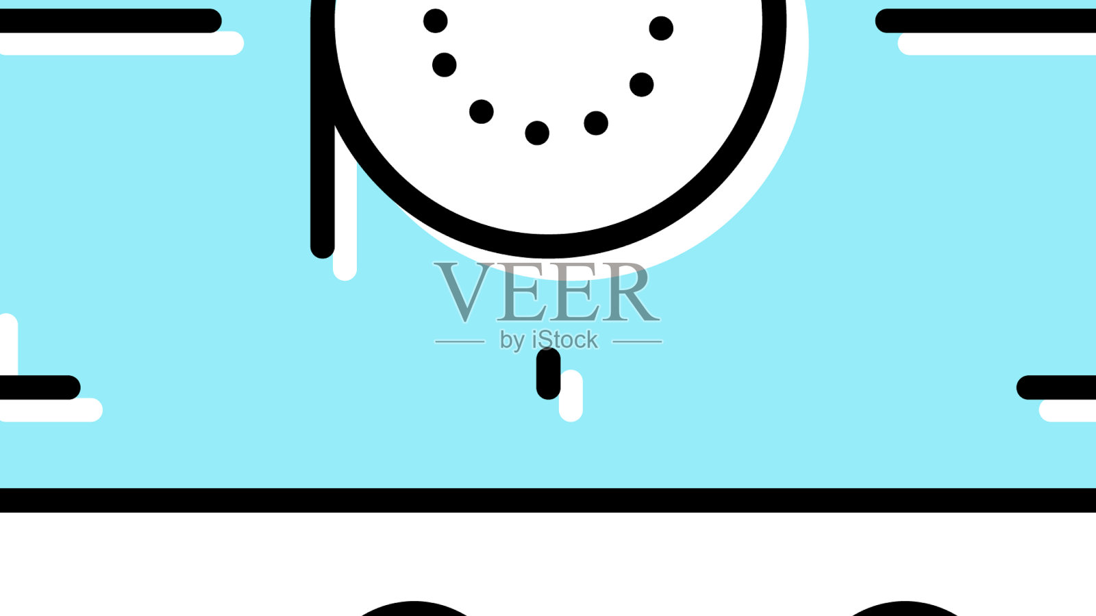 户外电影孩子聚会的颜色图标插画图片素材