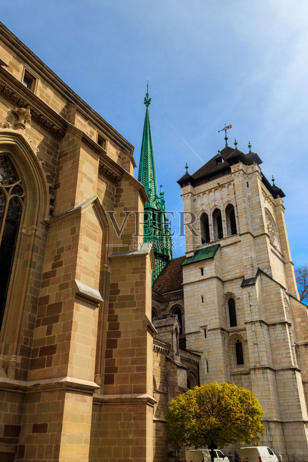 瑞士日内瓦的圣彼得大教堂照片摄影图片