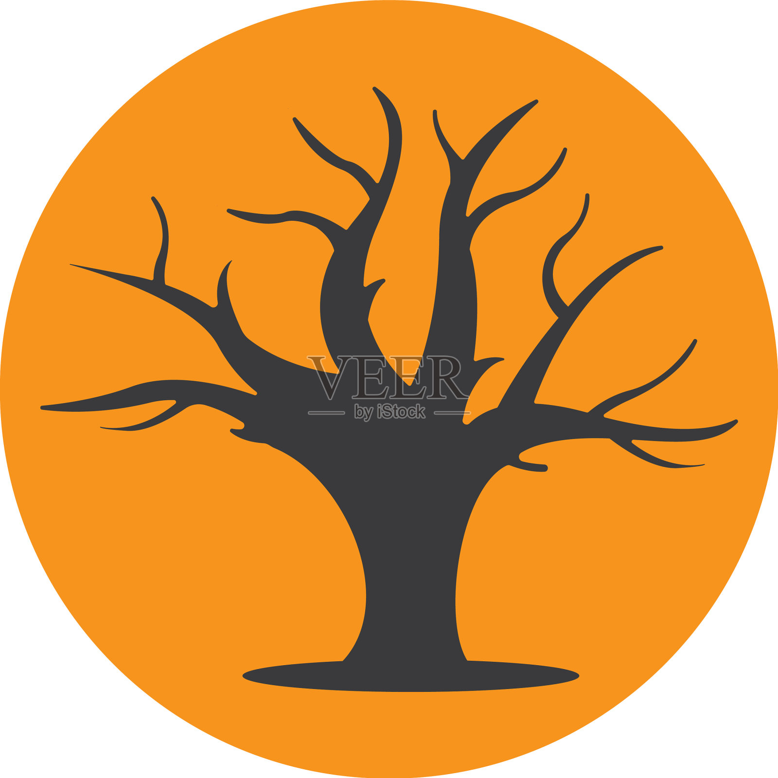 树根树的标志设计元素图片