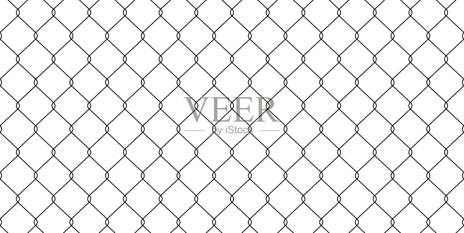 可编辑的钢丝网链围栏，无缝图案，抽象的金属网纹理，笼子插画图片素材