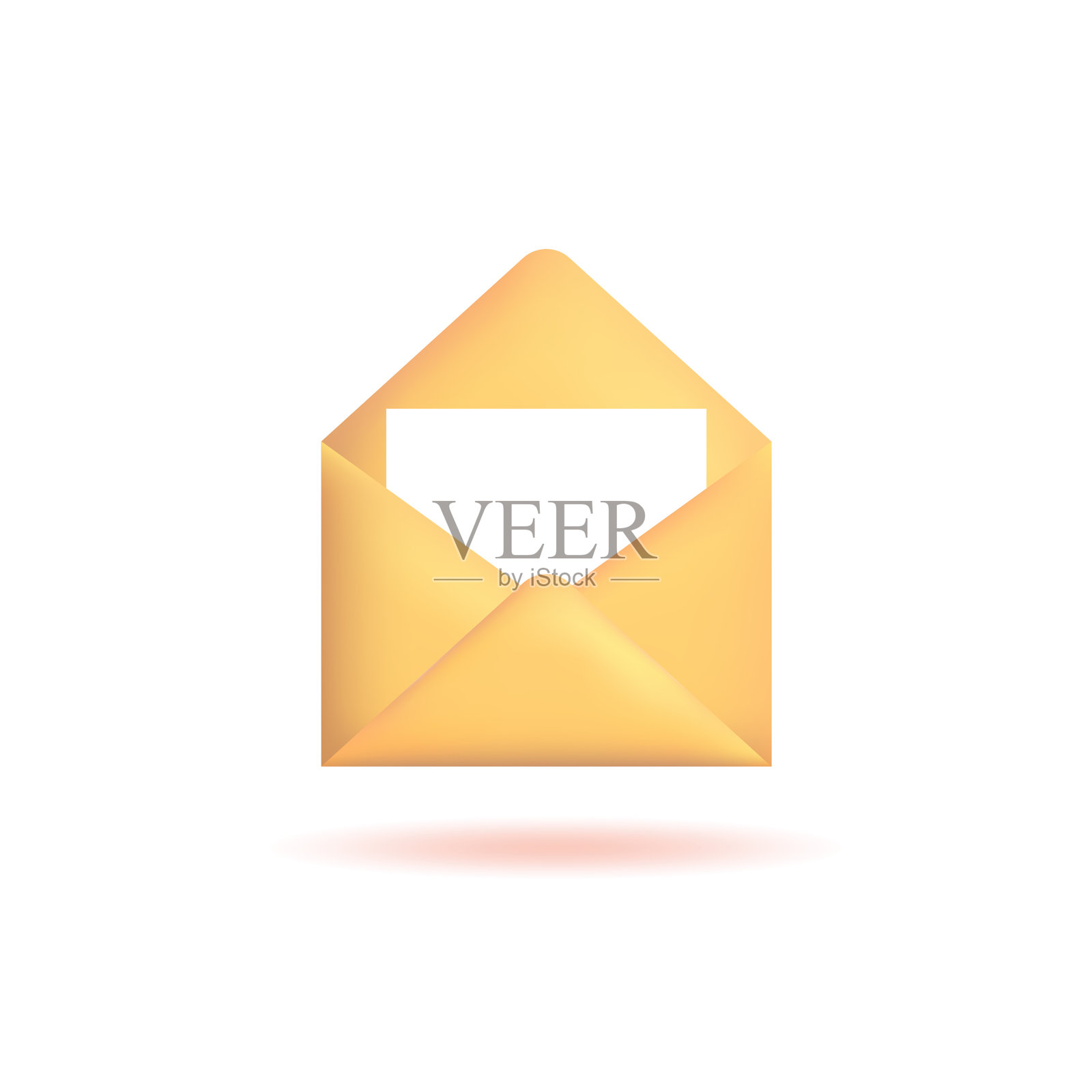 3d信封与信件的新消息或收件箱图标素材