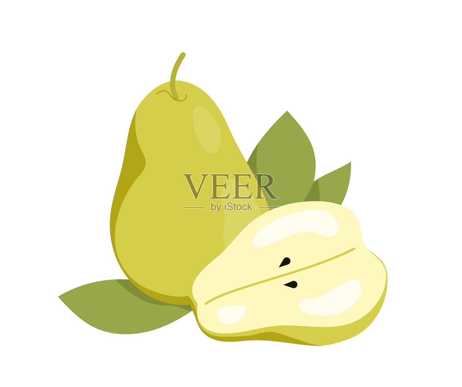 梨与片插画图片素材