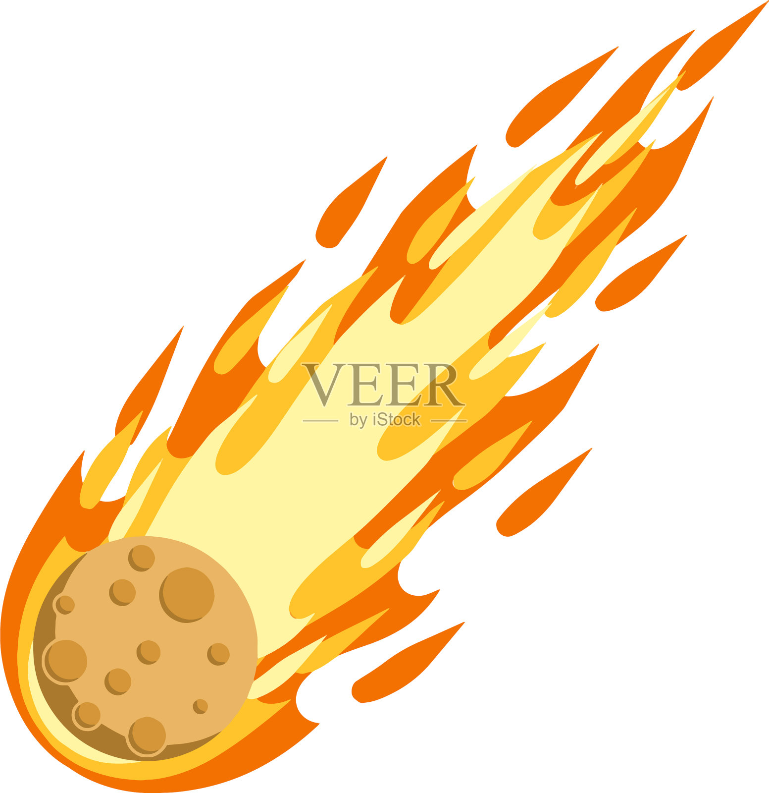 火线流星天体插画图片素材