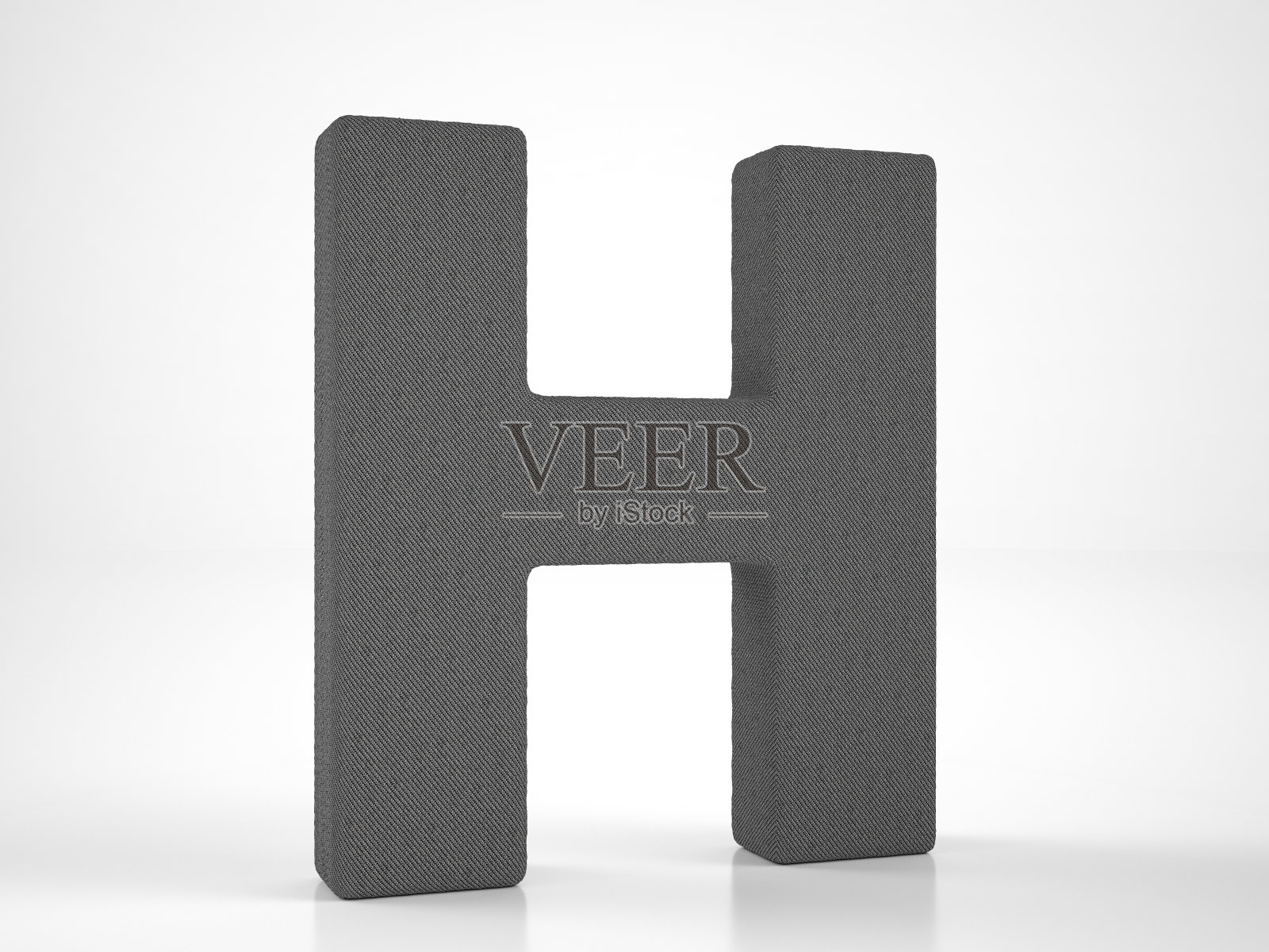 针织字母H照片摄影图片