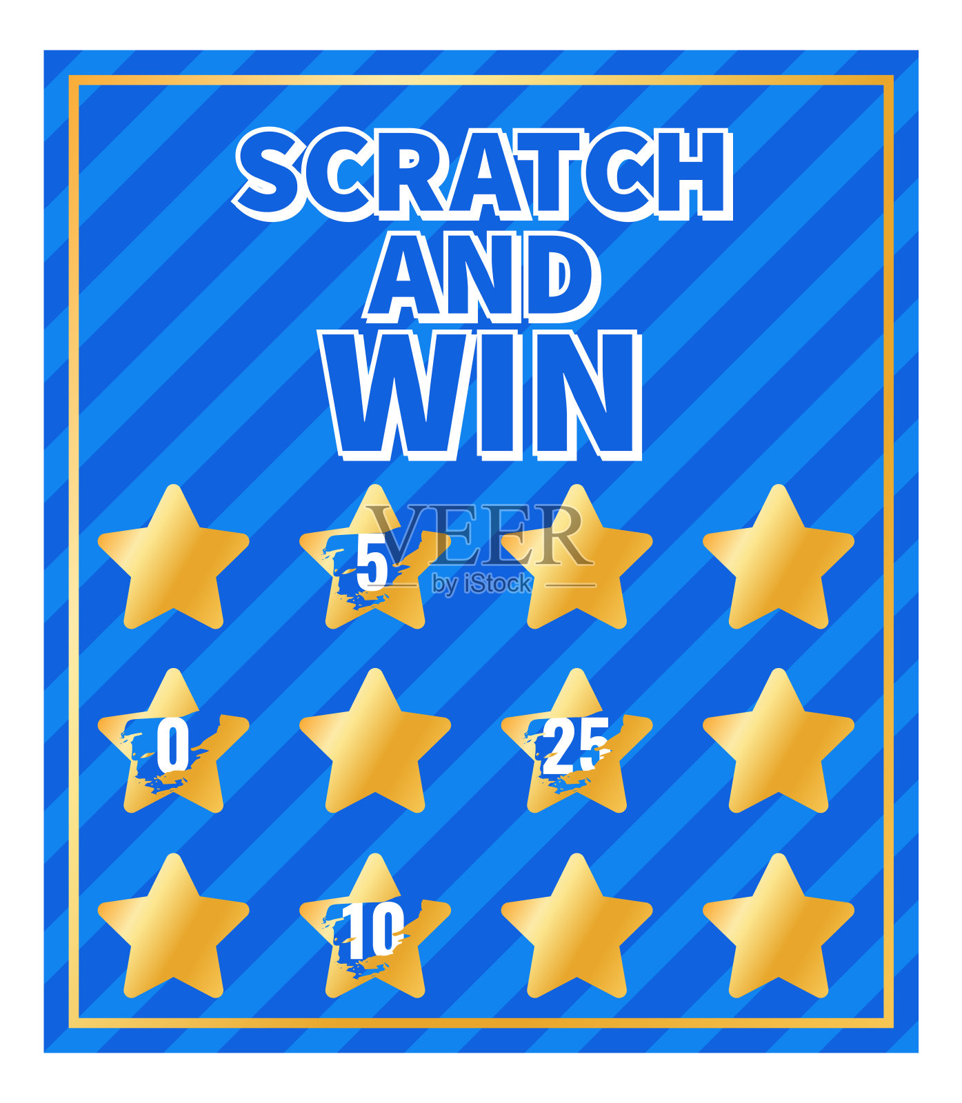 刮刮赢牌。即时彩票的幸运机会插画图片素材