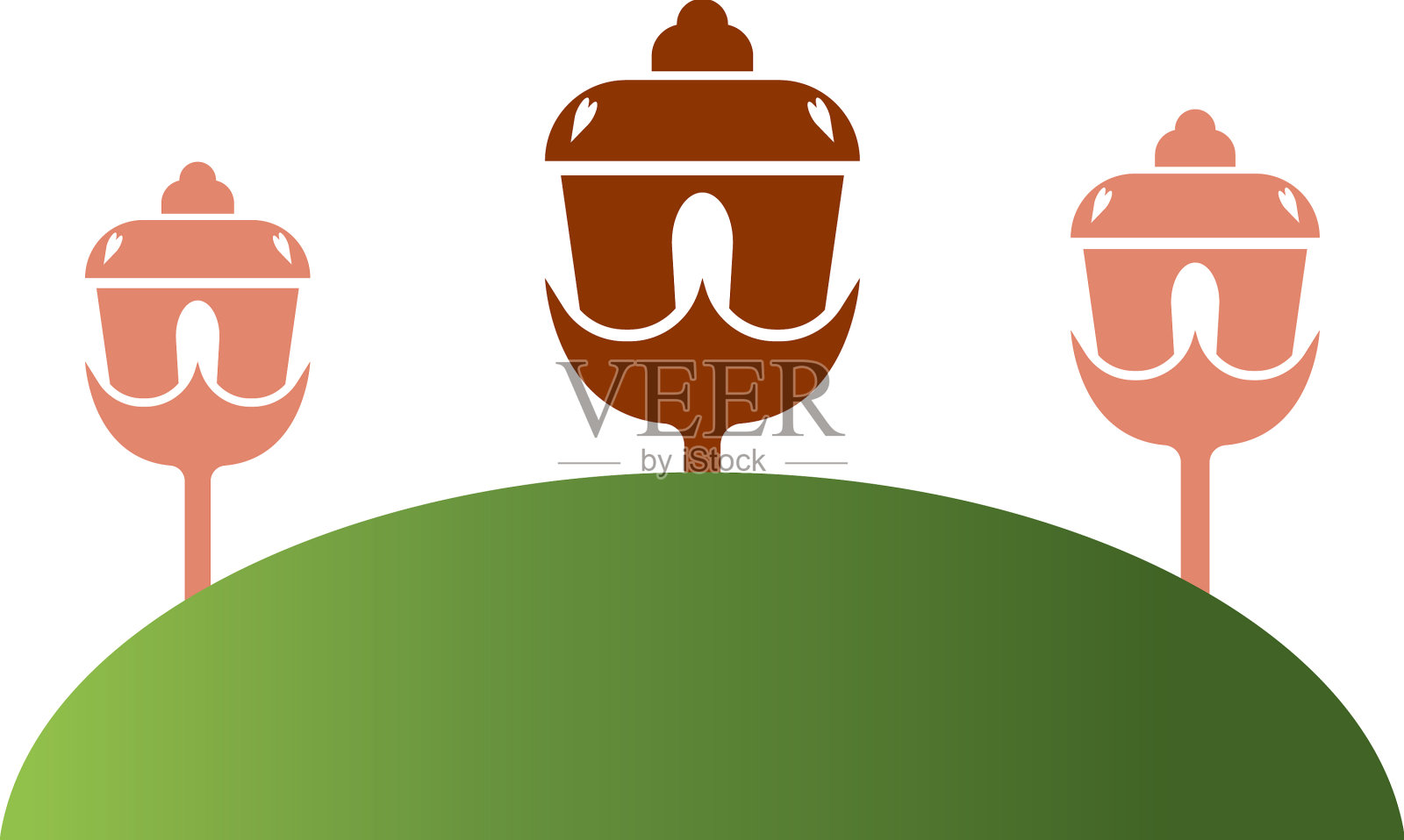 花园灯的图标设计元素图片