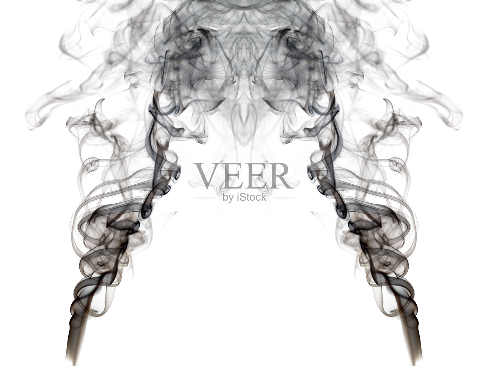 白色背景上的黑烟照片摄影图片