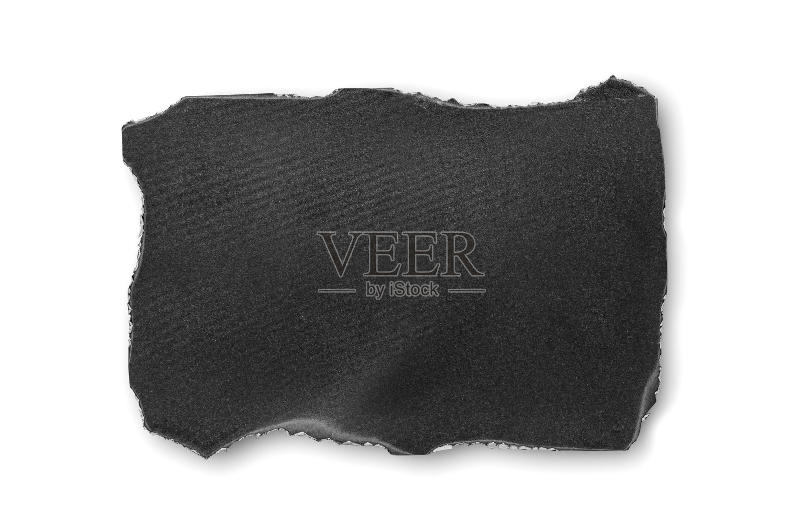 白色背景的黑色焦纸。设计元素或作品集。副本的空间。孤立在白色照片摄影图片