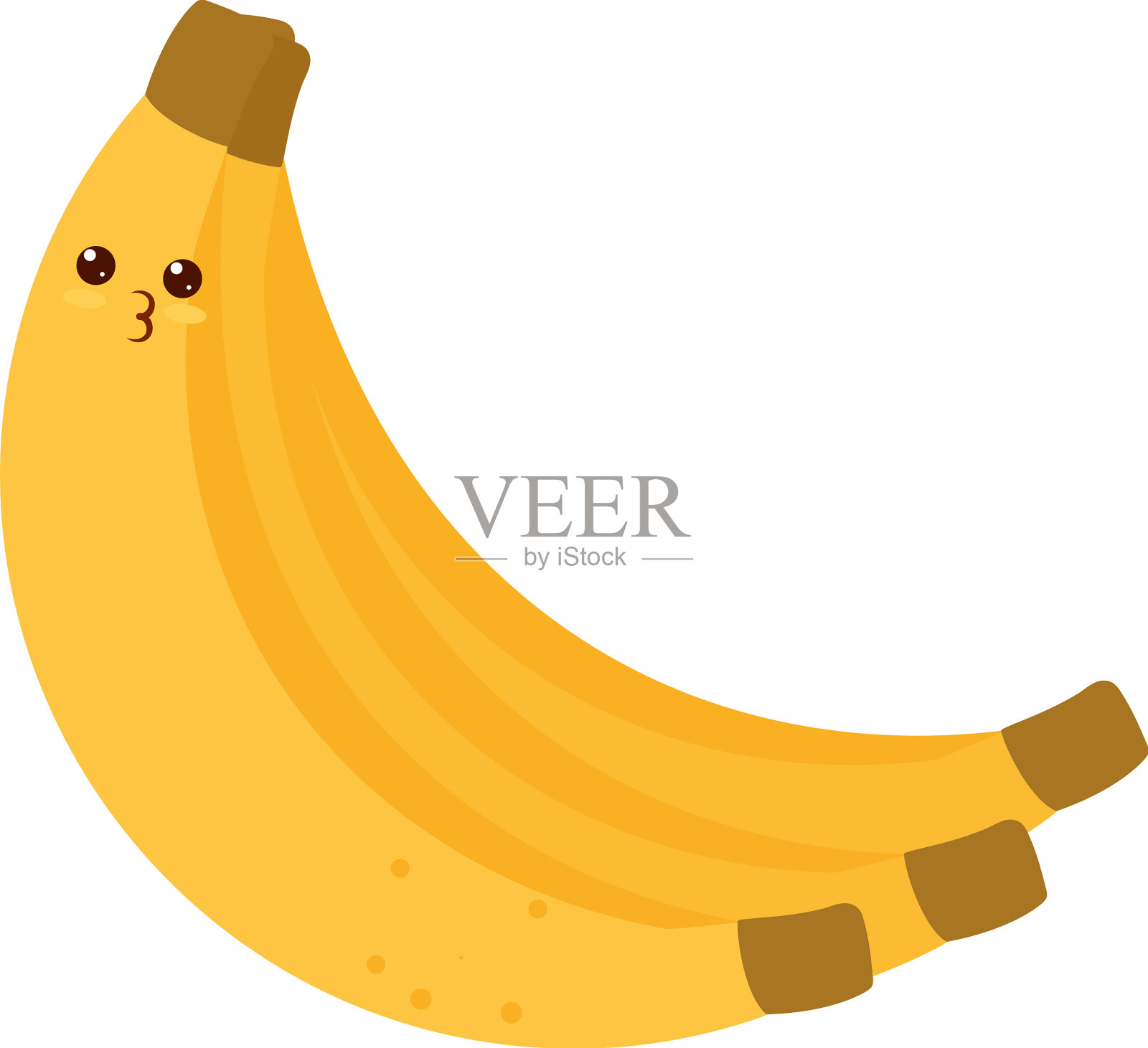 卡哇伊香蕉图标设计元素图片