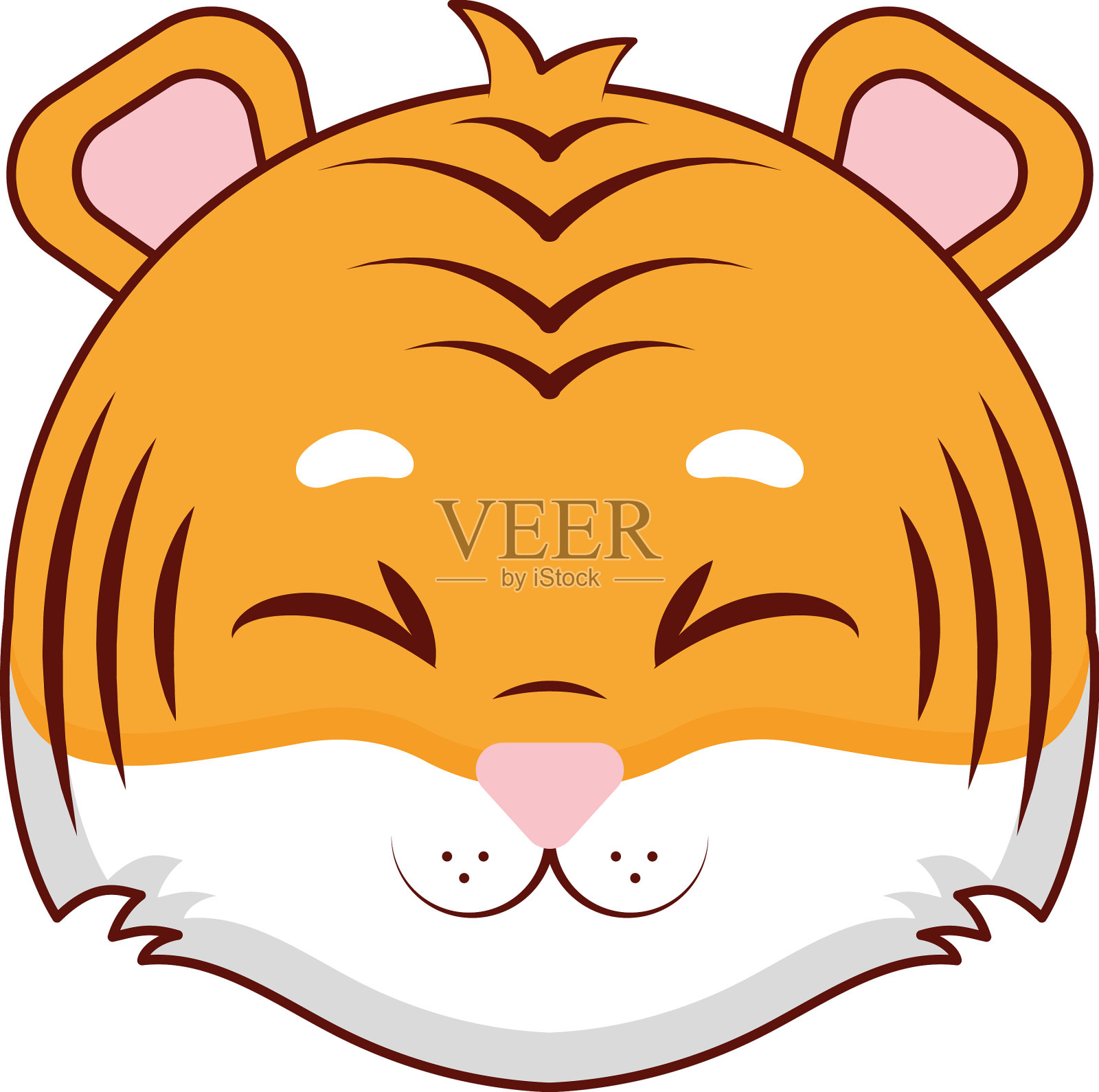 可爱的老虎图标设计元素图片