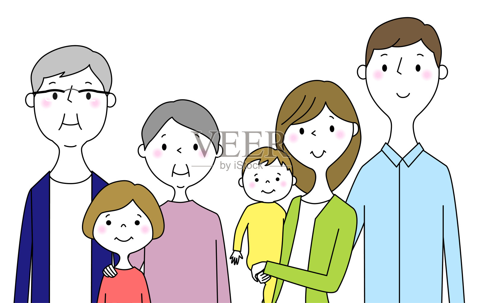 幸福的家庭插画图片素材