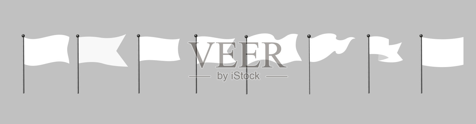 剪影设置装饰图形图标标志。矢量图设计元素图片