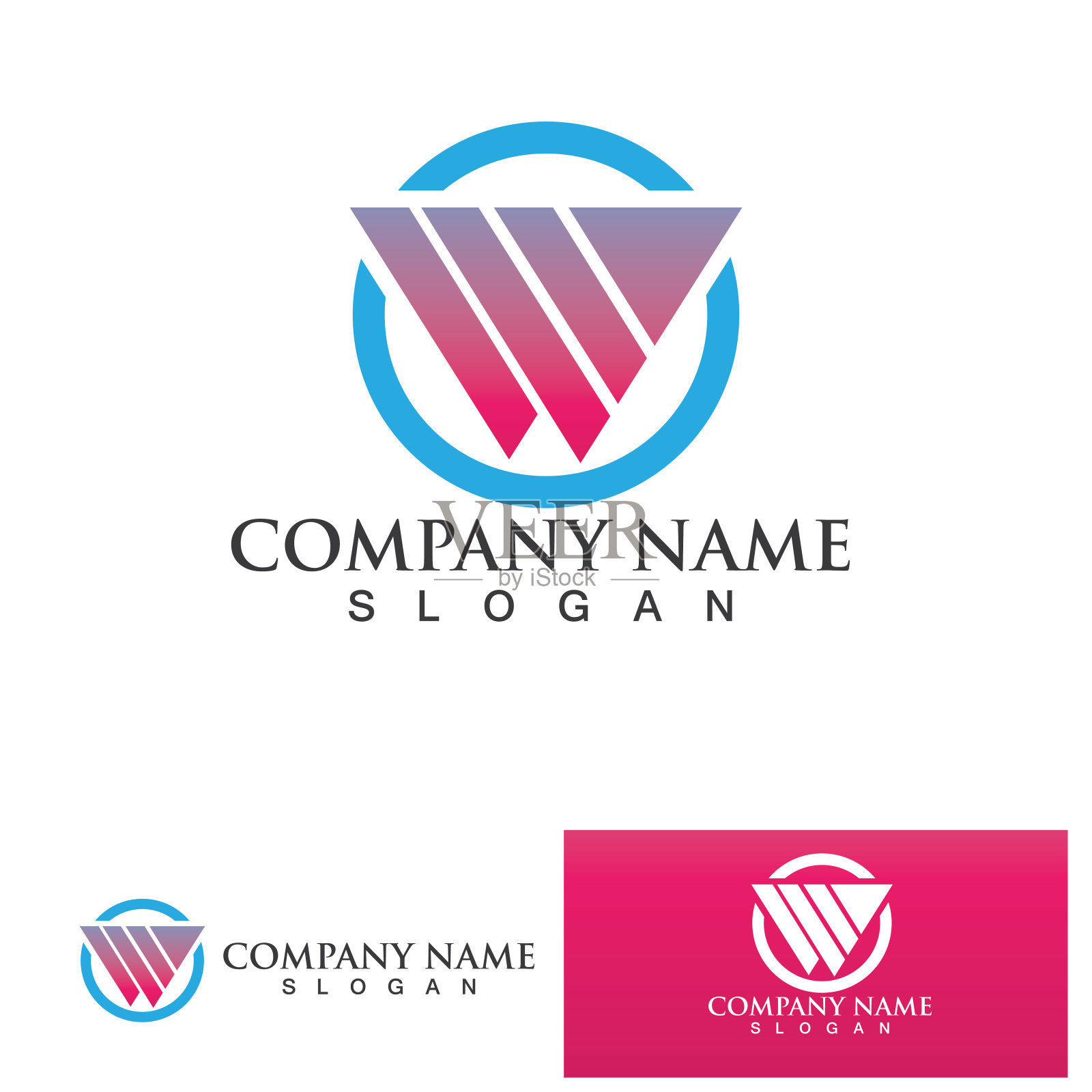 W字母Logo模板插画图片素材