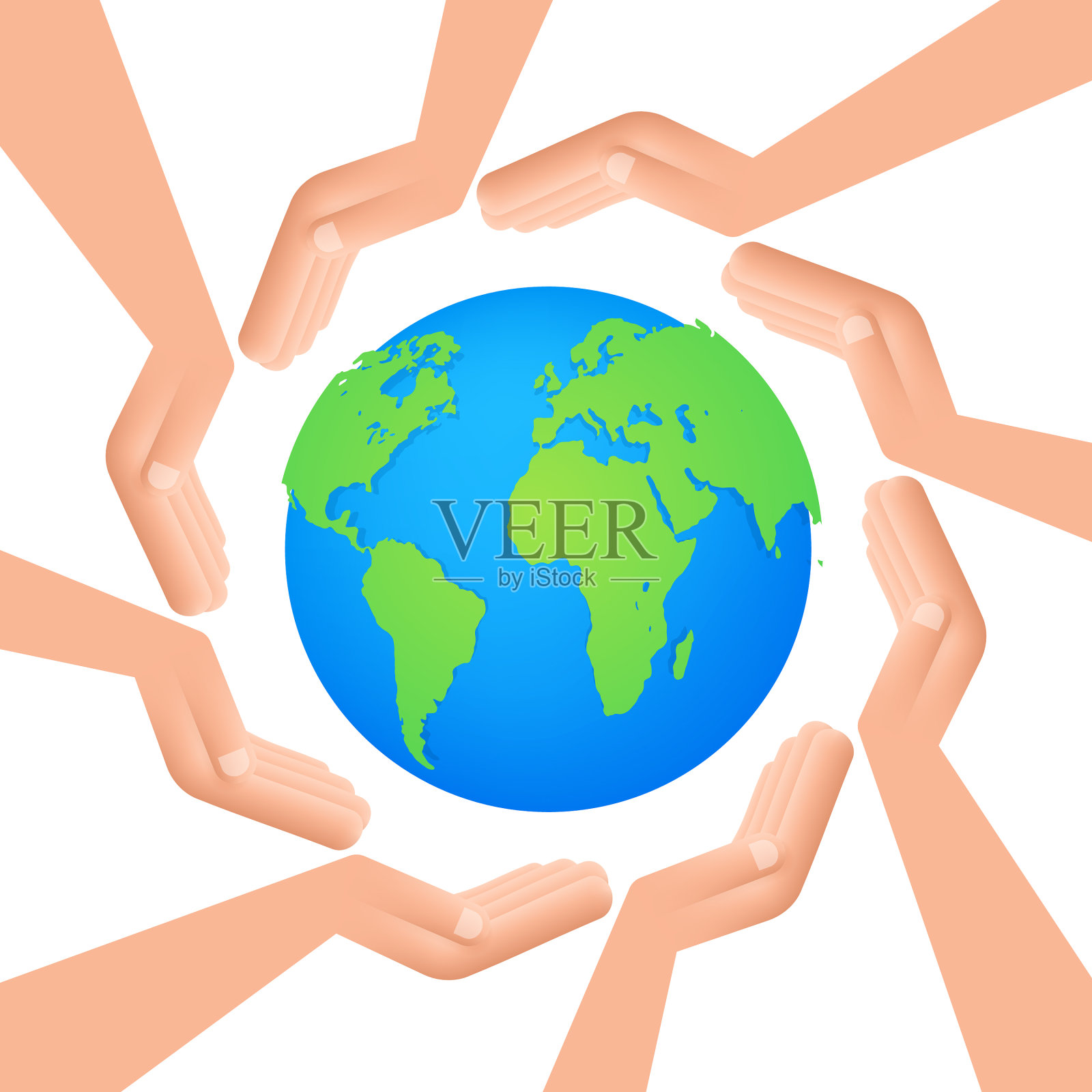 抽象团队手签概念设计插画图片素材