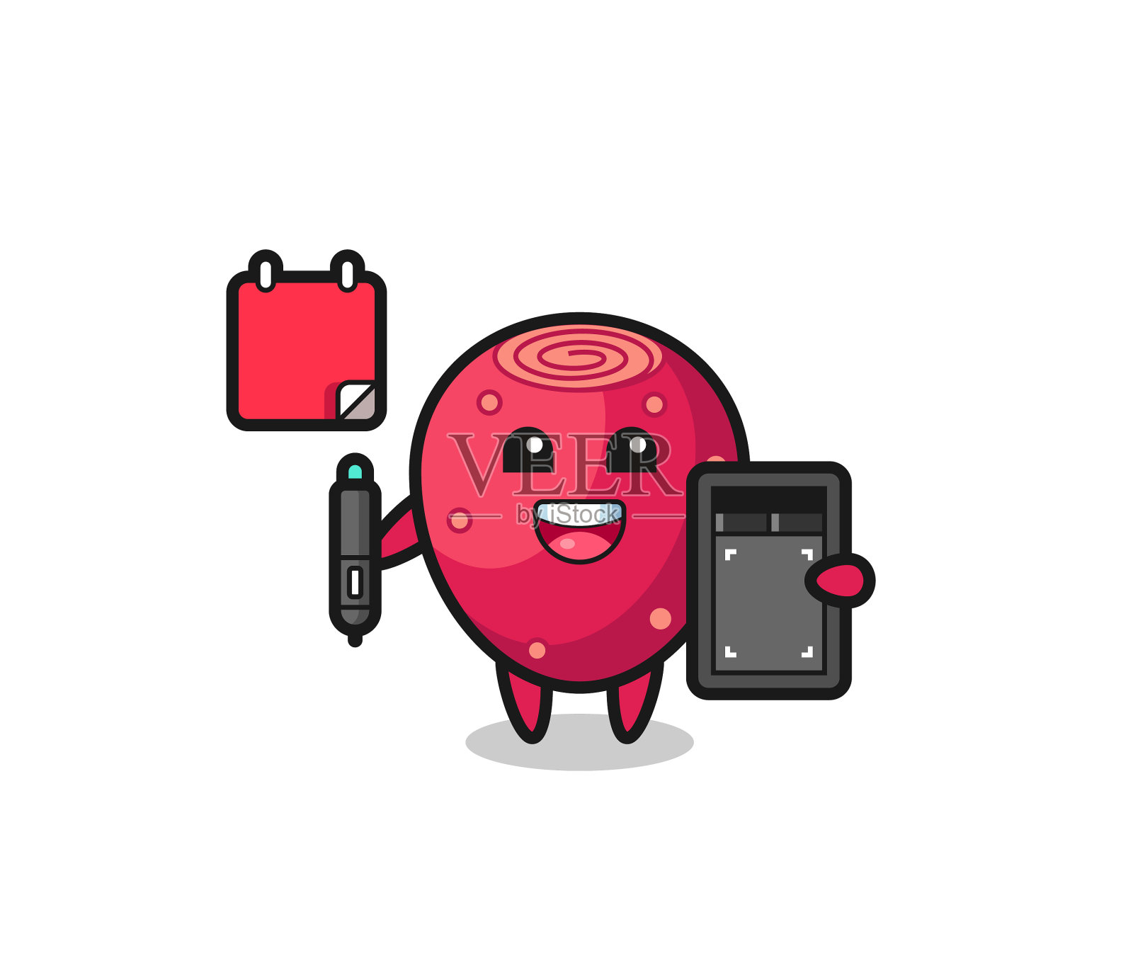 仙人球吉祥物作为图形设计师设计元素图片