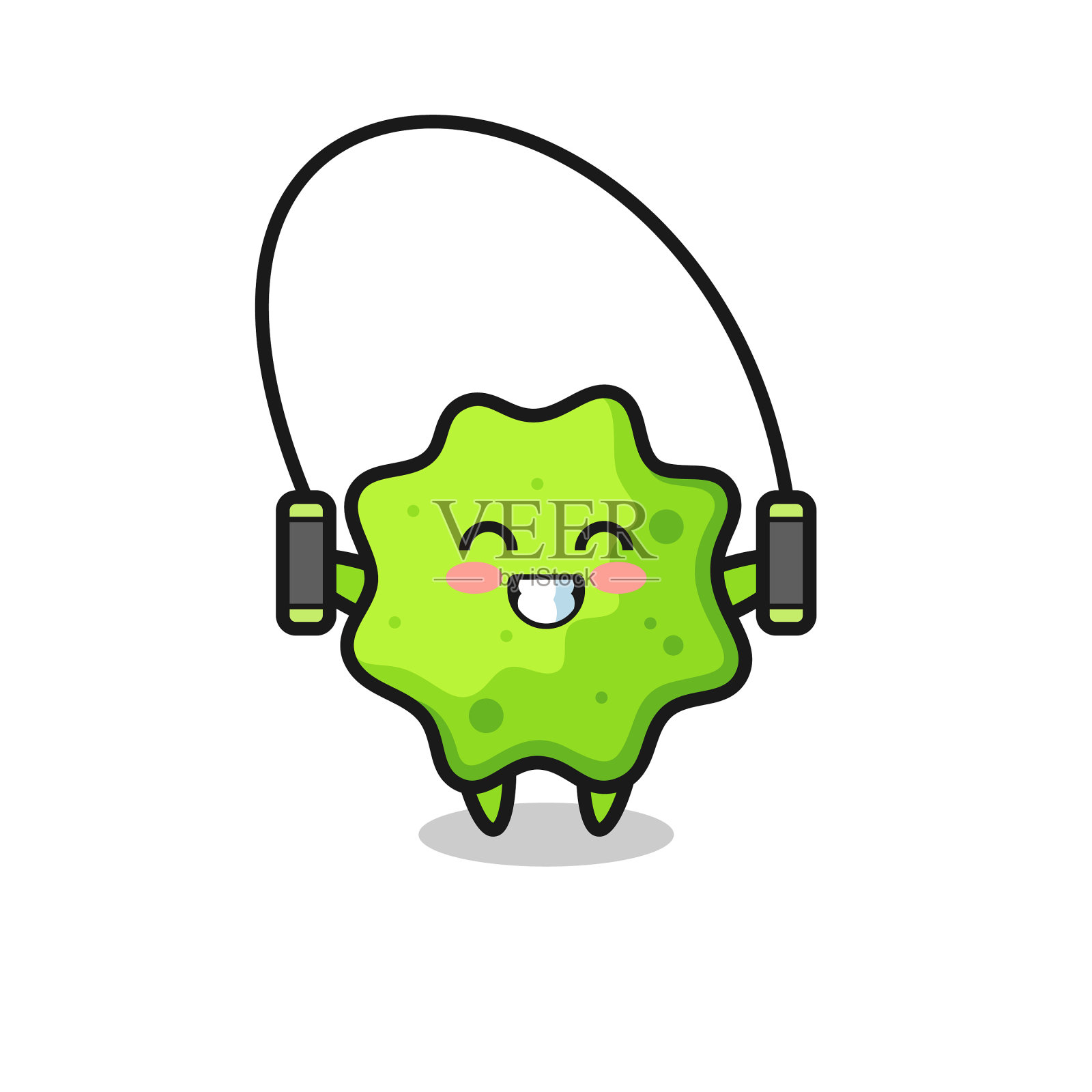 Splat字符卡通与跳绳设计元素图片