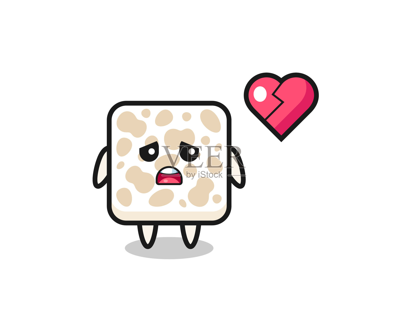 豆豉卡通是破碎的心设计元素图片