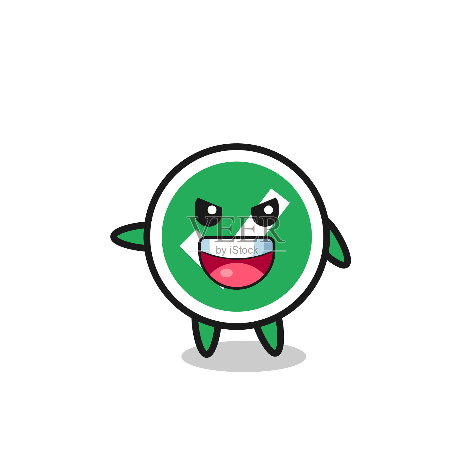 勾勾卡通用很兴奋的姿势设计元素图片