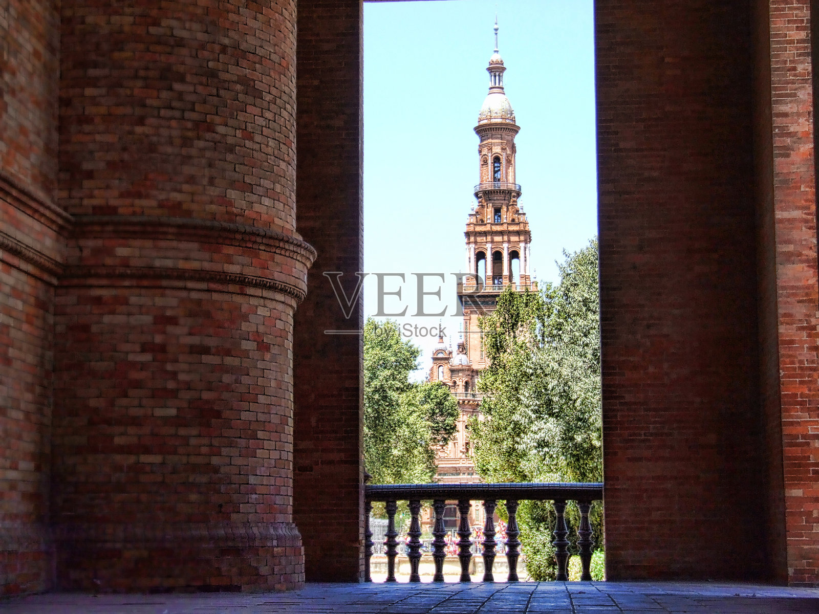 塞维利亚的西班牙广场照片摄影图片