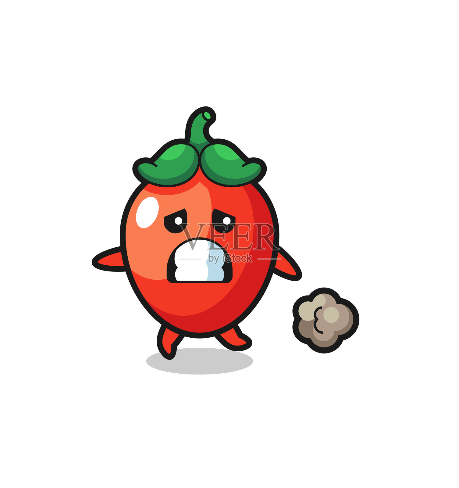 辣椒在恐惧中奔跑设计元素图片