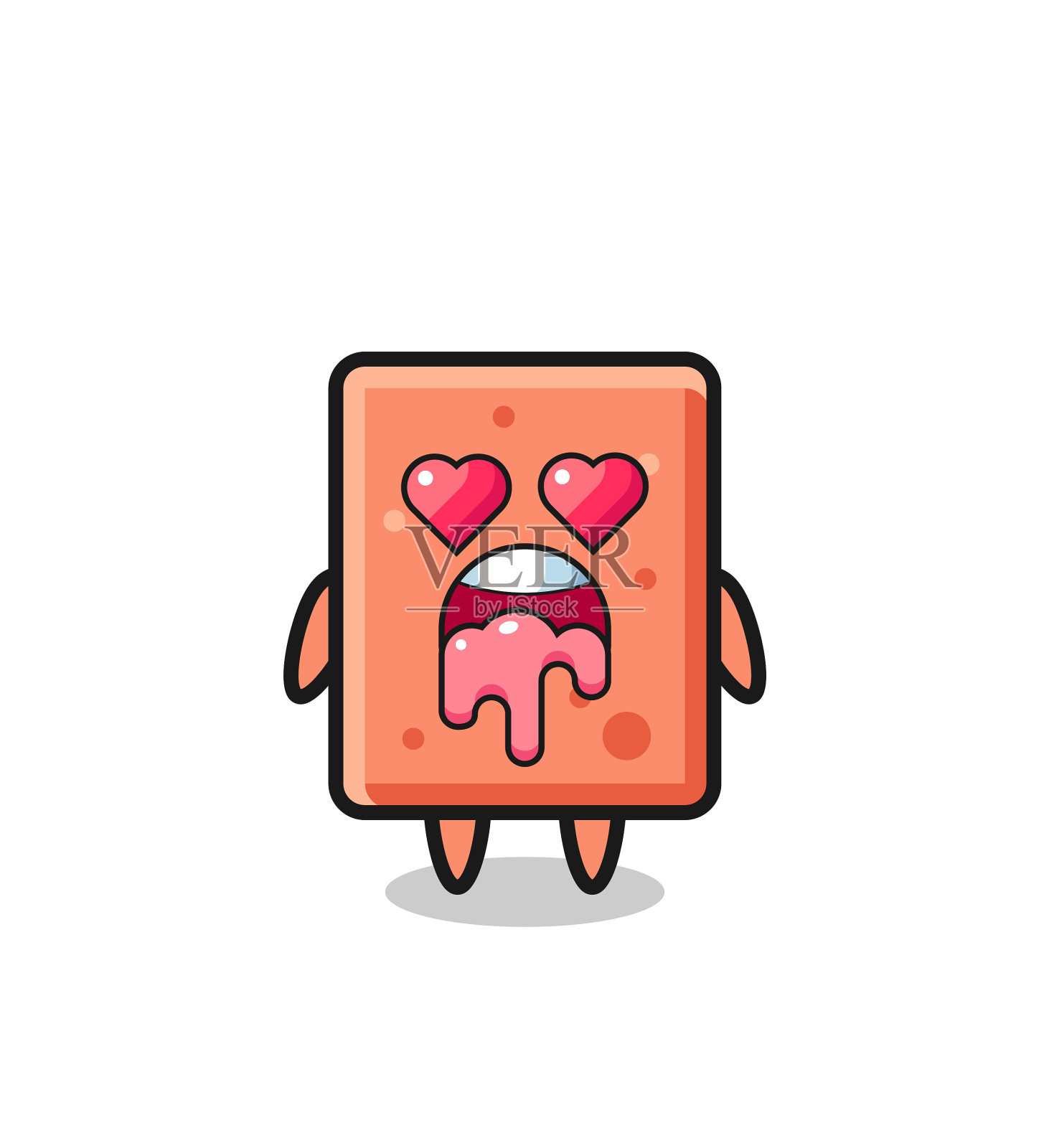 坠入爱河时用可爱的砖头表达爱意设计元素图片