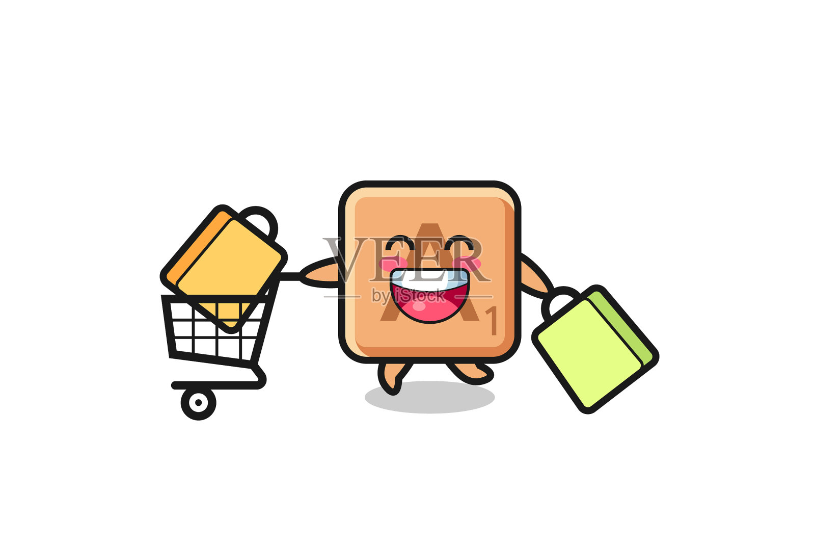 黑色星期五，可爱的拼字吉祥物设计元素图片