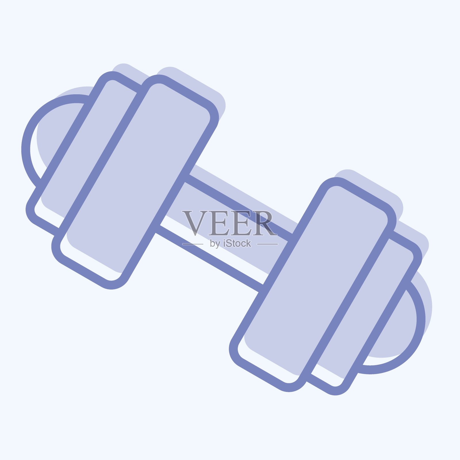 图标杠铃。适合教育符号。两个音调的风格。简单的设计可编辑。设计模板向量。简单的说明插画图片素材