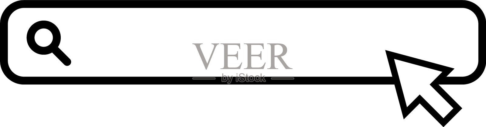 搜索栏和鼠标光标设计元素图片