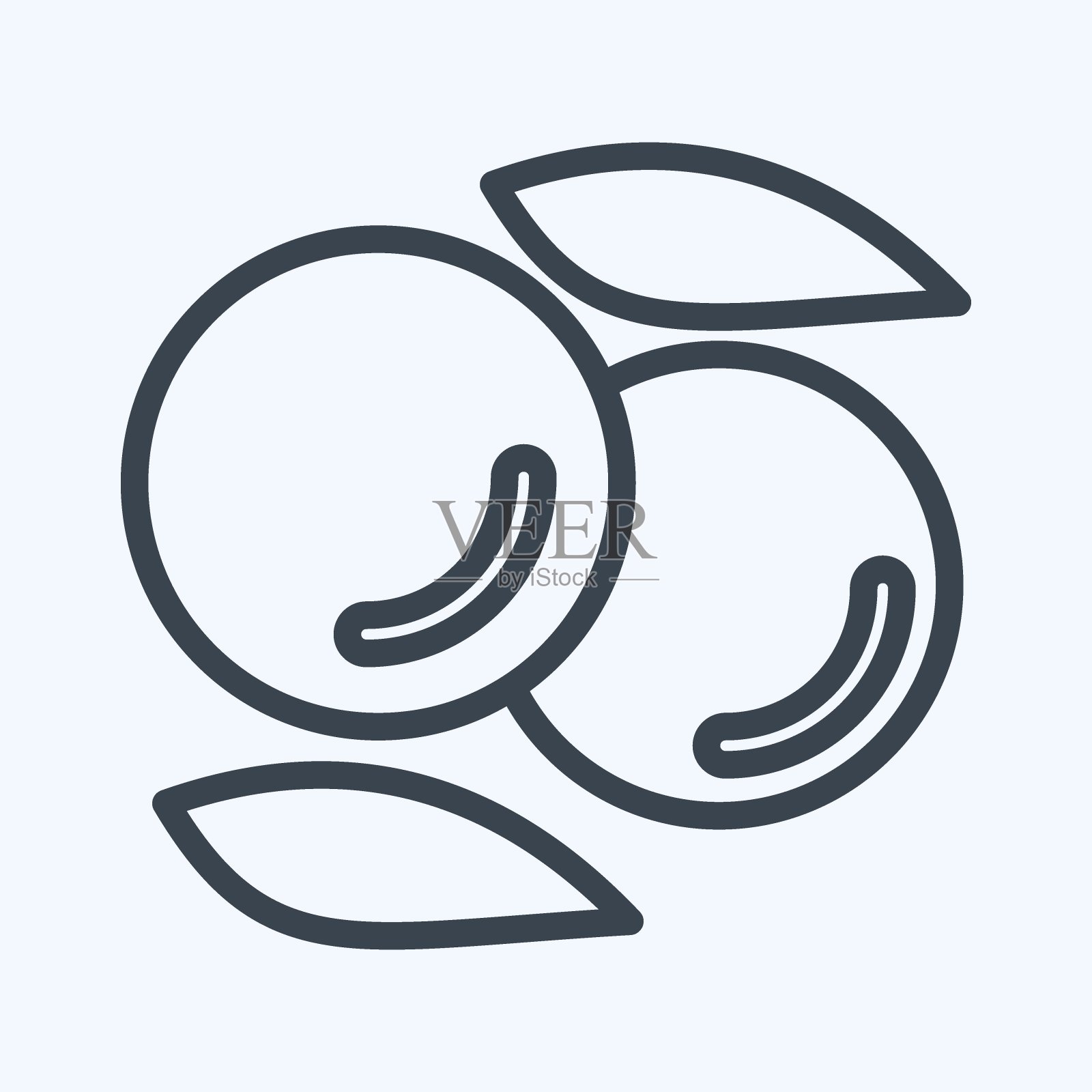 图标扁豆。适用于坚果符号。行风格。简单的设计可编辑。设计模板向量。简单的说明插画图片素材