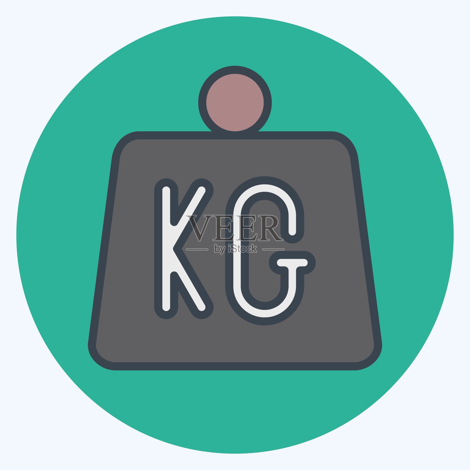 图标的重量。适合教育符号。颜色风格交配。简单的设计可编辑。设计模板向量。简单的说明插画图片素材