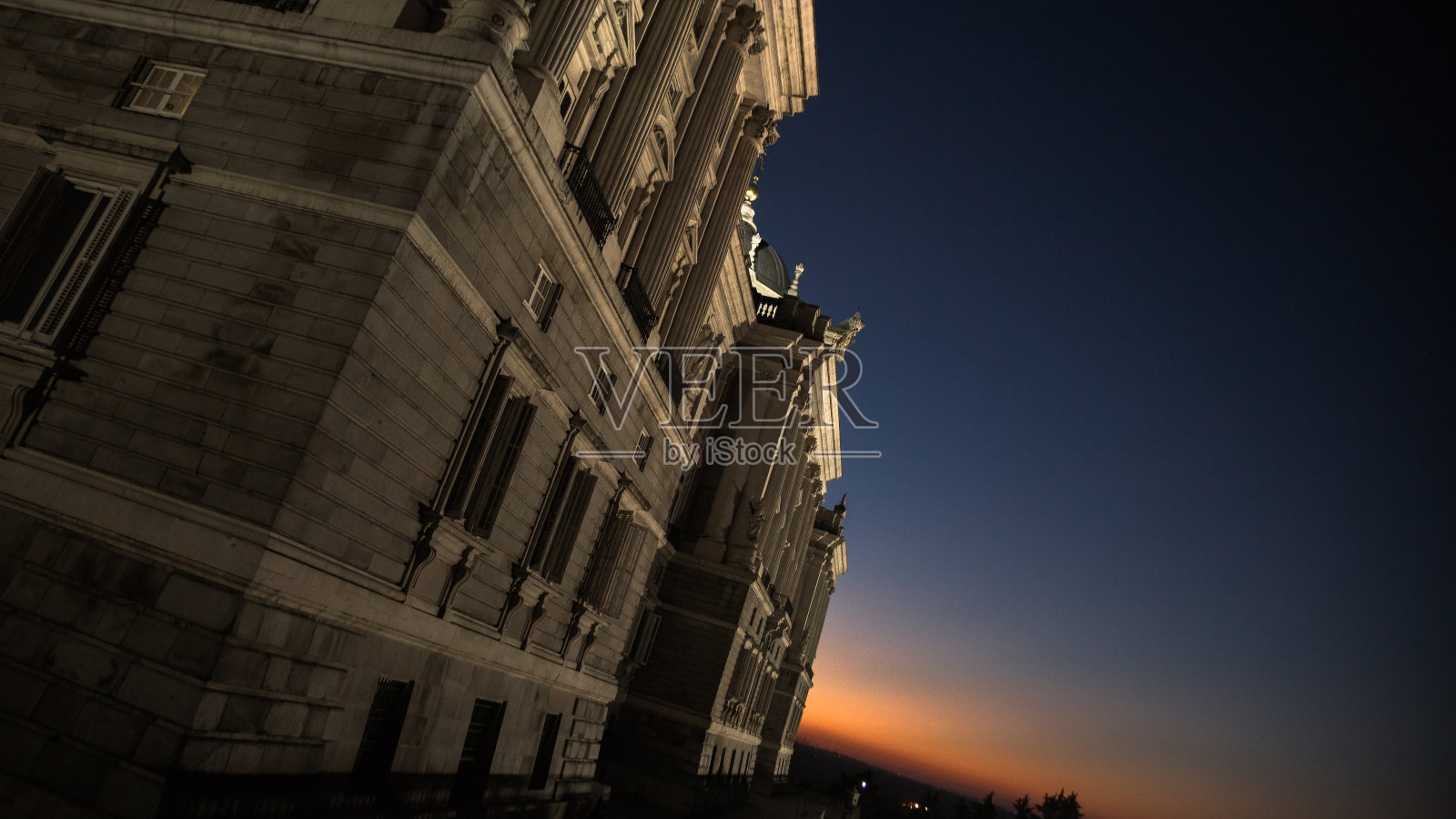 马德里日落的观点照片摄影图片