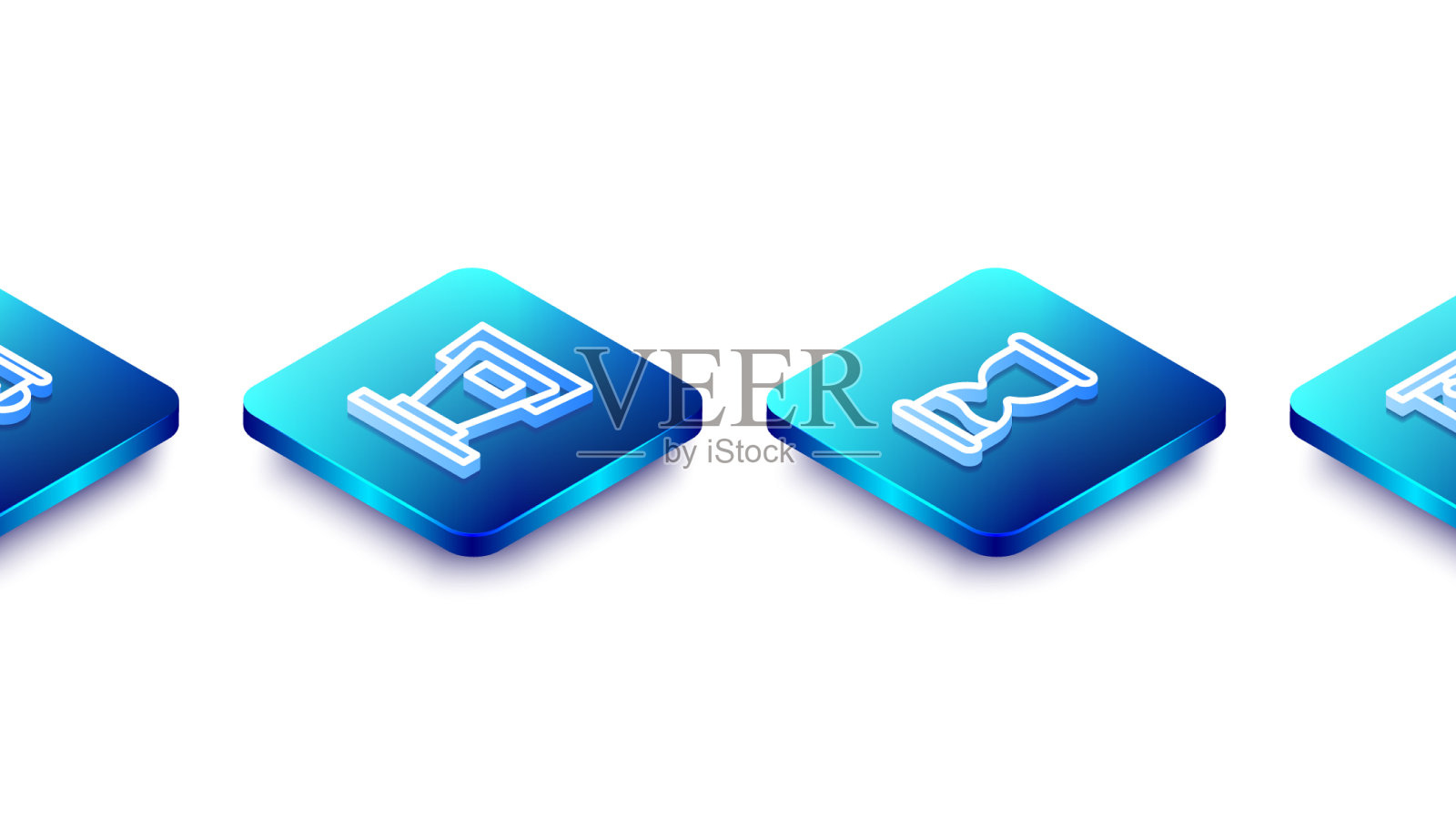 设置等距线奖杯台台老图标素材