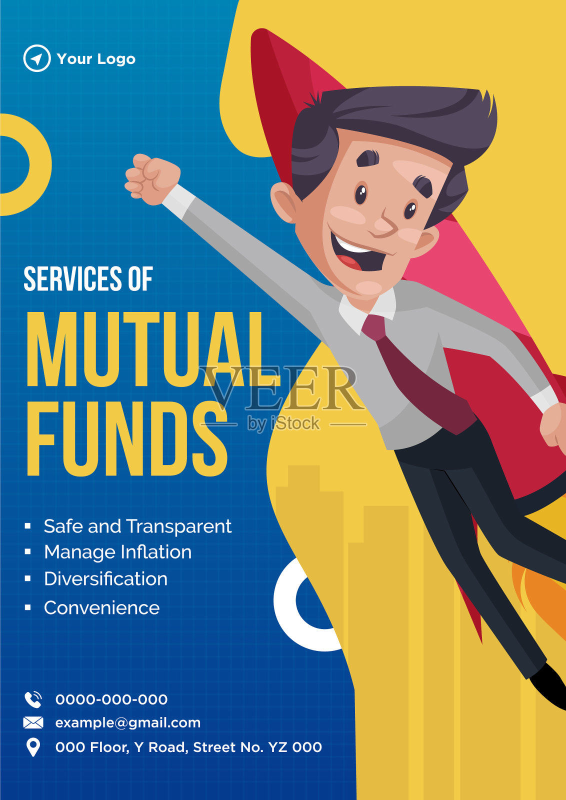 共同基金服务的传单设计设计模板素材