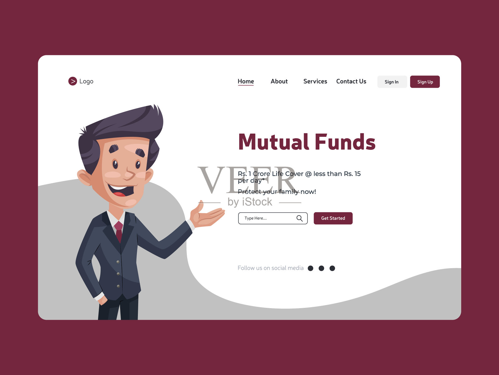 共同基金登陆页面设计设计模板素材