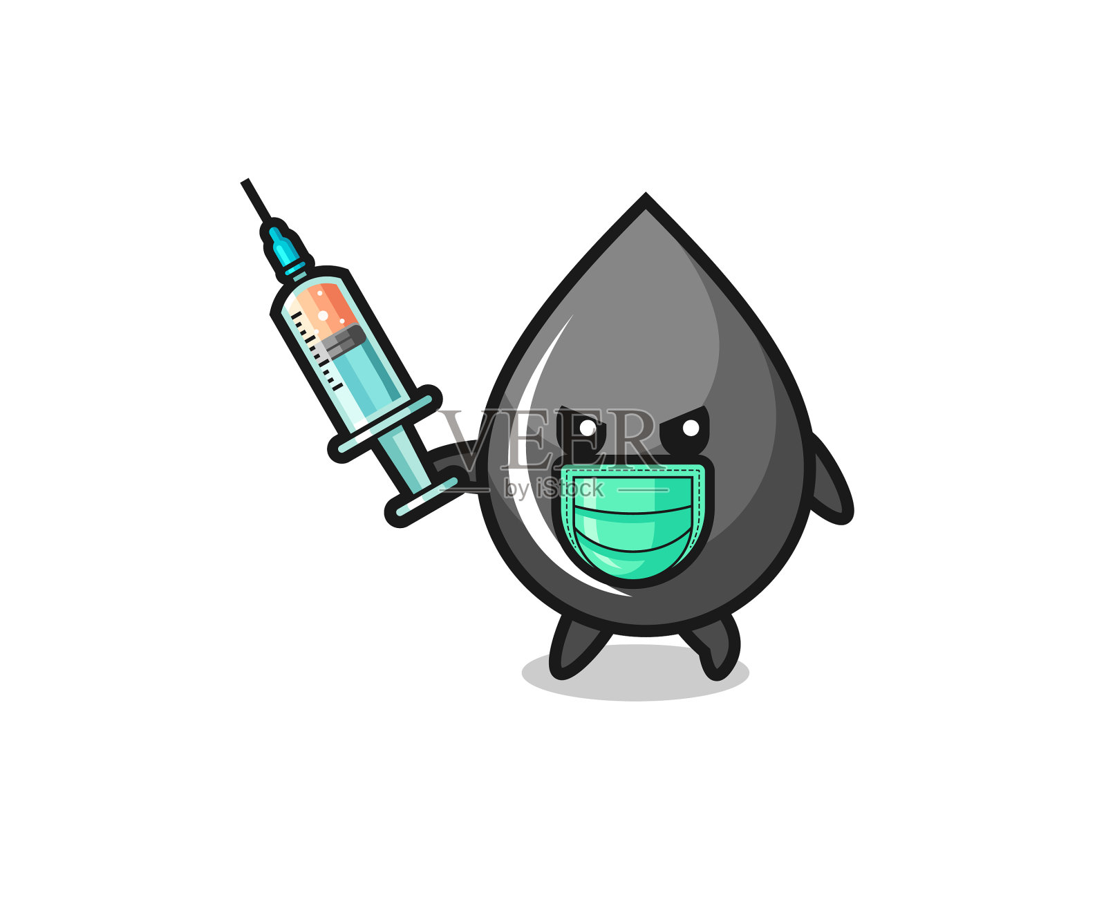 抗击病毒的油滴设计元素图片