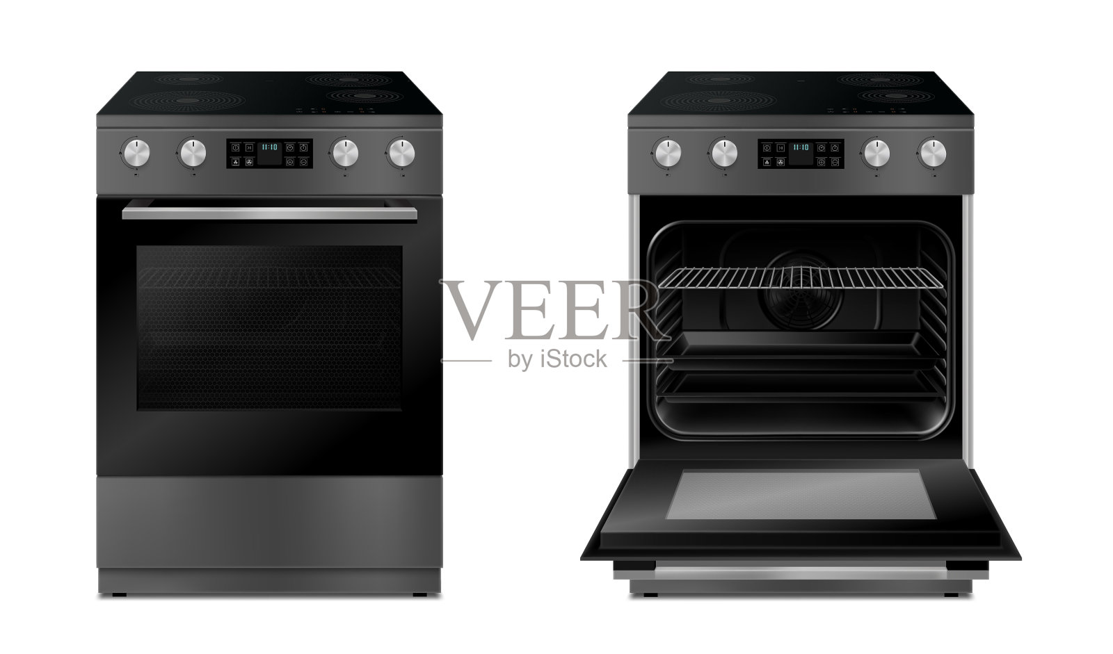 现代电炉多功能炉具插画图片素材