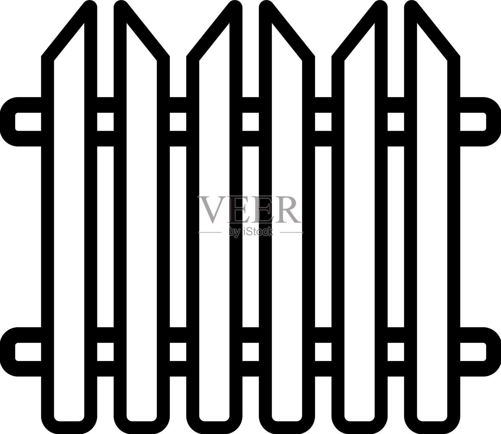 栅栏图标设计元素图片