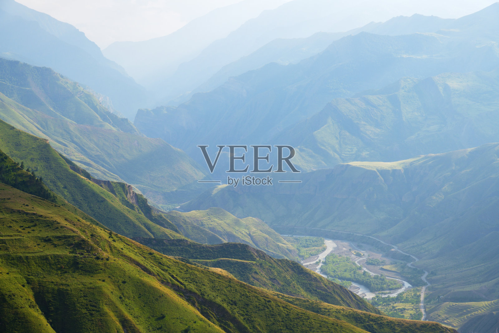 俄罗斯达吉斯坦美丽的山景照片摄影图片