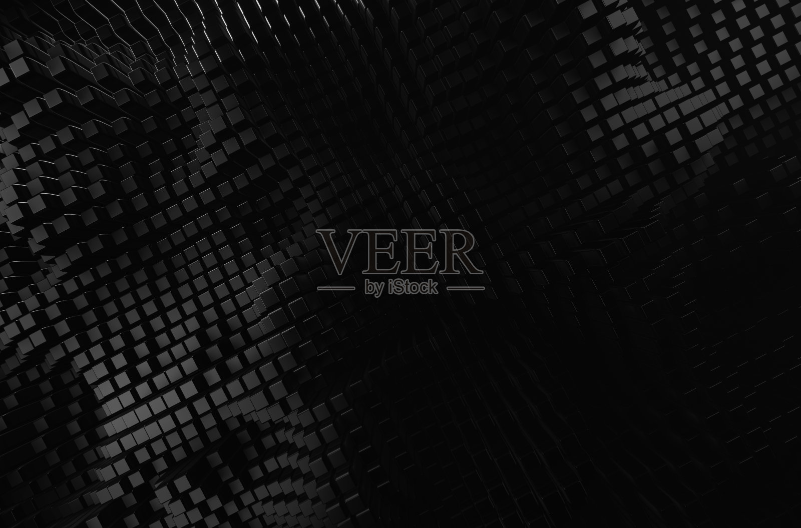 黑色抽象背景与长方体排列照片摄影图片