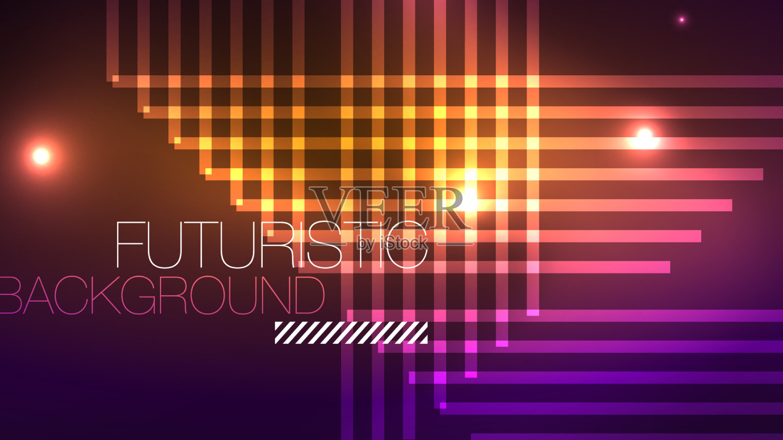 背景霓虹灯发光线条和几何形状插画图片素材