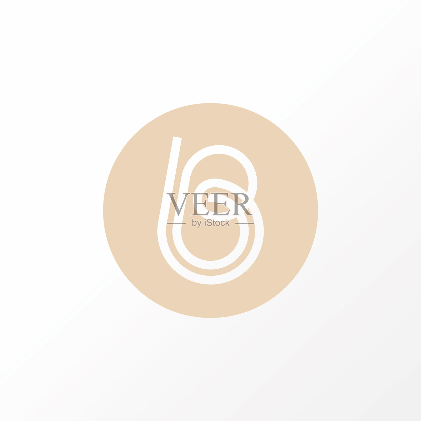 字母b bb线艺术出来斜体字体圆圈块图标素材