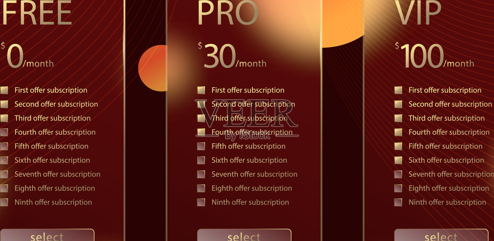 玻璃形态效果透明磨砂亚克力插画图片素材