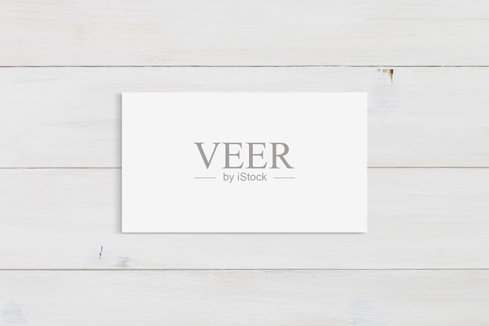 名片模型在现代白木背景照片摄影图片