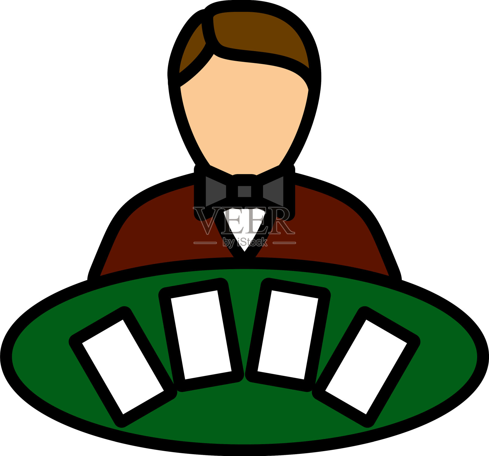 赌场经销商图标设计元素图片